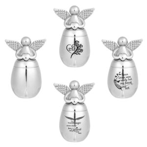 Stainless Steel Angel Wing urns Can Open Ashes Holder Cremation Urn Memorial Keepsake Pendant Jar for Men Women Pets