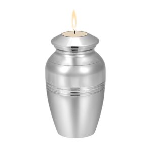 45x75mm Metal Candle Holder Ashes Urns Keepsake Cremation Urn for Human Pets Ashes can With Spoon and Velvet Bag