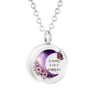 Hot selling new stainless steel round smooth surface openable ashes pendant commemorating loved ones pet hair and ashes box
