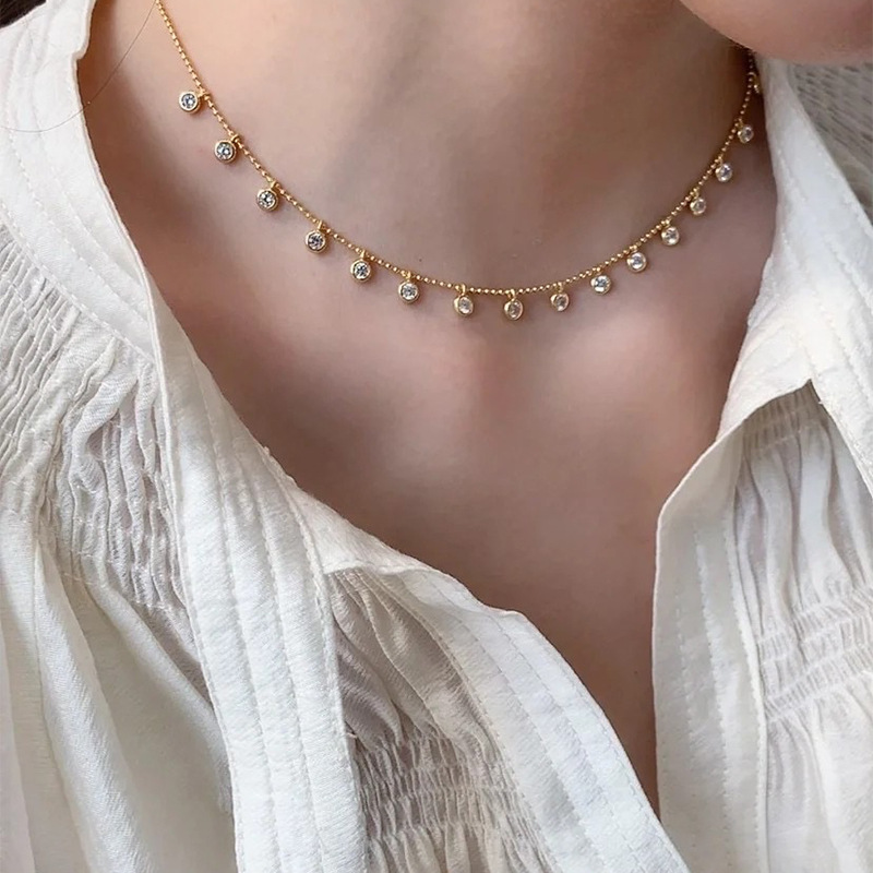 S925 Sterling Silver Moissanite Tassel Necklace - Image 5