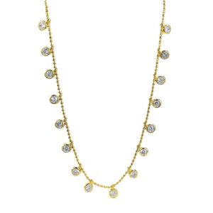 S925 Sterling Silver Moissanite Tassel Necklace