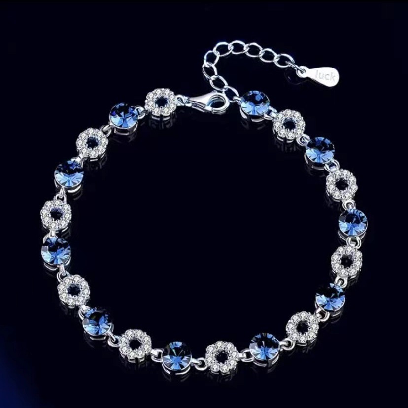 S925 Sterling Silver Ocean Heart Bracelet - Image 3