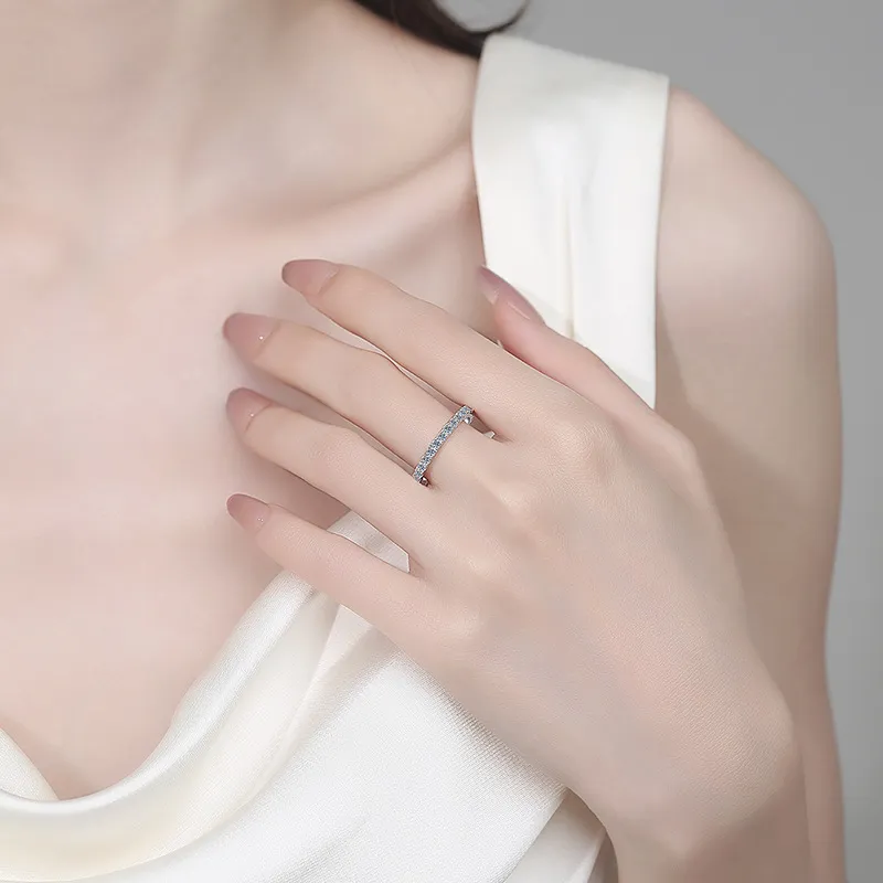 S925 Sterling Silver Moissanite Ring for Women, Simple and Versatile for Everyday Wear, Couple Ring, Gift - Image 4